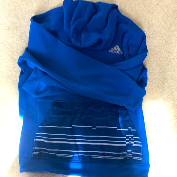 Blue Athletic Adidas Hoodie - Picture 1 of 2